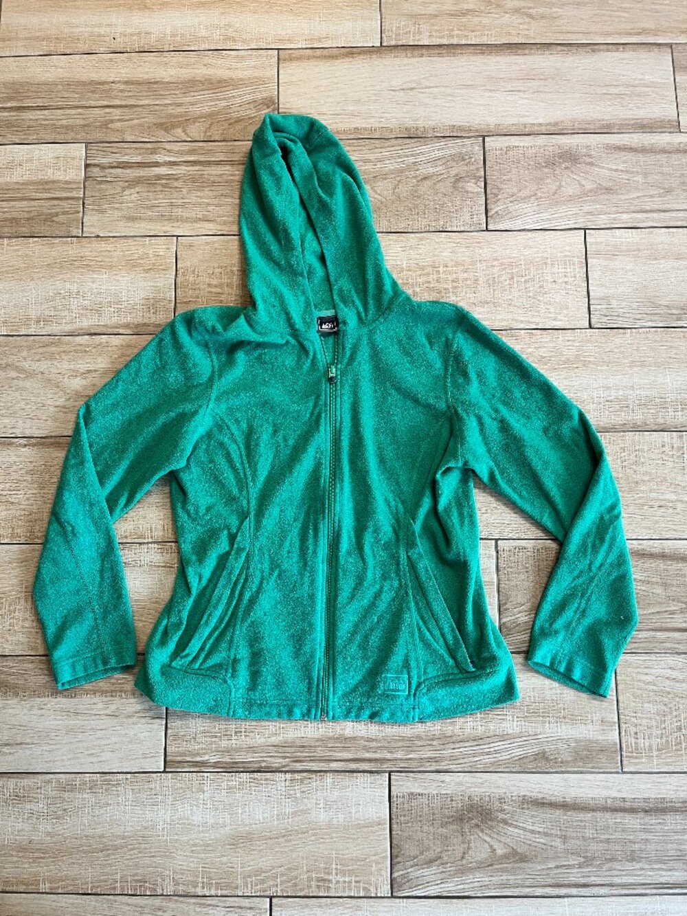 Womens REI Green Fleece Zipper Jacket - M